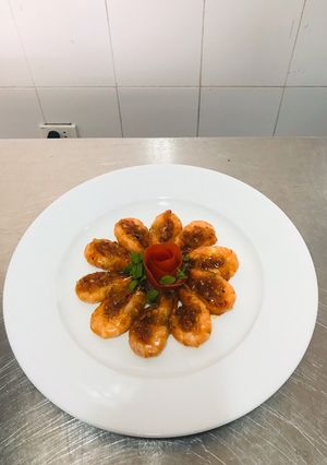 Hình của món Tôm Sốt Me.