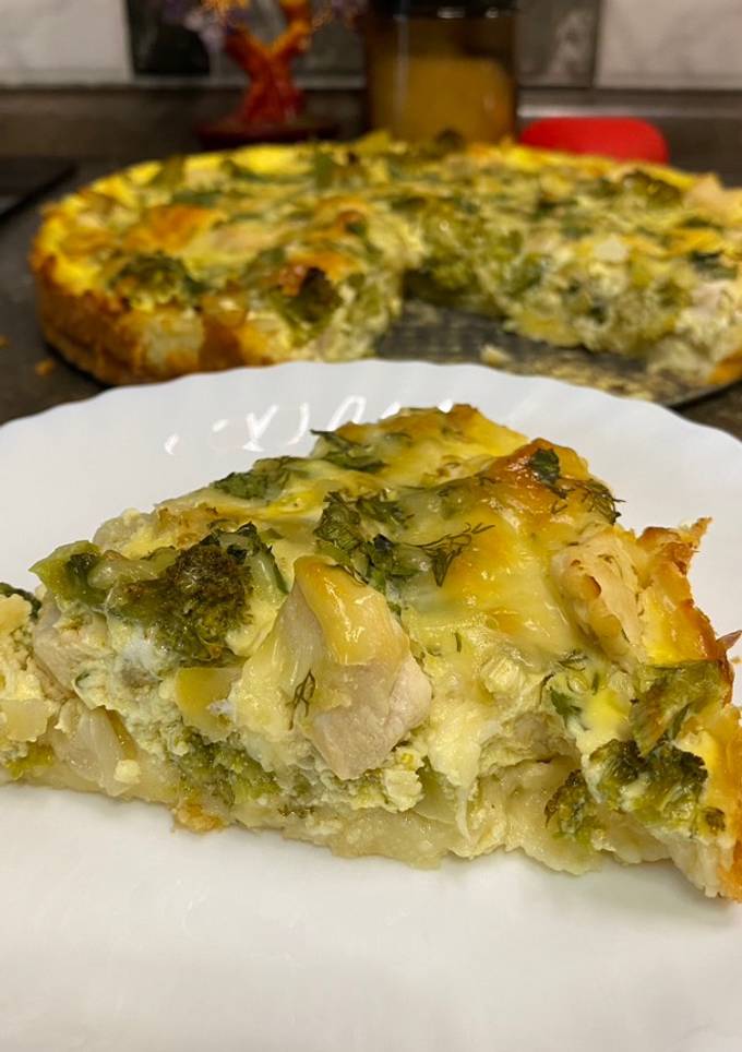 Кіш з куркою і броколі🥮