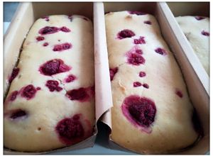 Una foto de Budín de Frambuesas