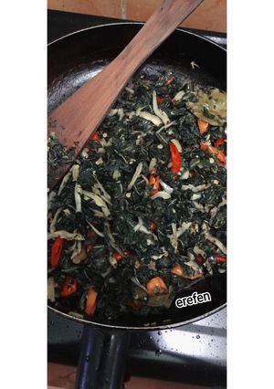 Foto resep Tumis daun singkong
