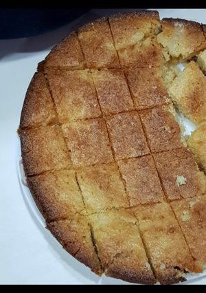 صورة لوصفة البسبوسه بالقشطه