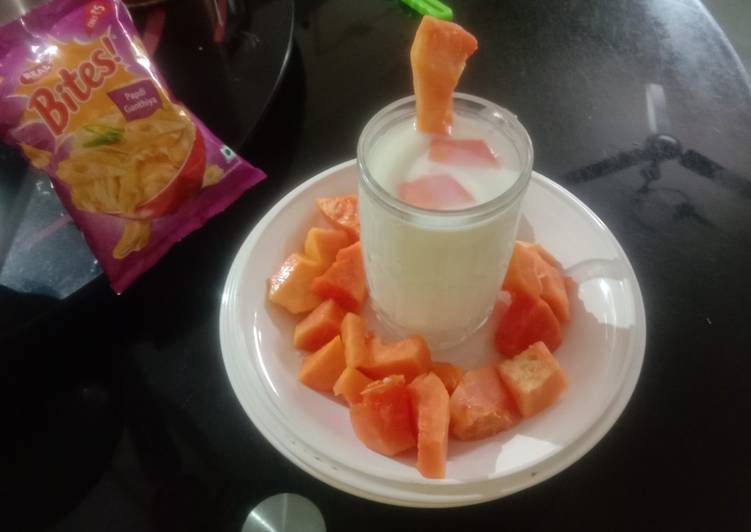 How to Make Super Quick Homemade Papaya milk shake