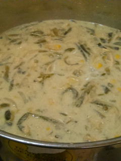 Una foto de Rajas con pescado a la crema