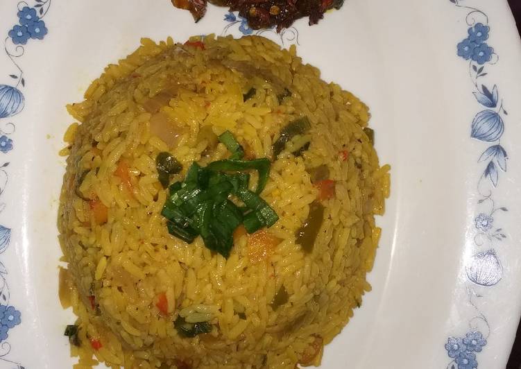 Fried rice with pepper chicken