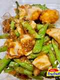 ผัดถั่วฝักยาวไข่เค็ม(มังสวิรัติ)
