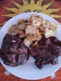 Galtas al horno con patatas