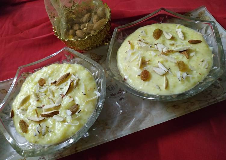 Easiest Way to Prepare Quick Custard kheer (from leftover rice)