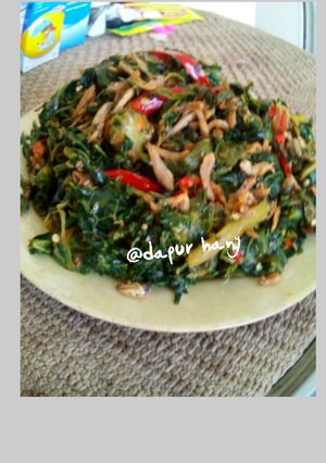 Foto resep Tumis daun pepaya asin teri