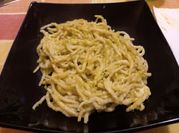 Una foto di pasta e stracchino