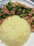 Cauliflower Rice with Stir-Fried Basil Pork (Keto)