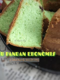 Foto resep BOLU PANDAN EKONOMIS 5 telur kocok All in one.PRAKTIS