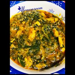 A picture of One pot Palak gosht..!.