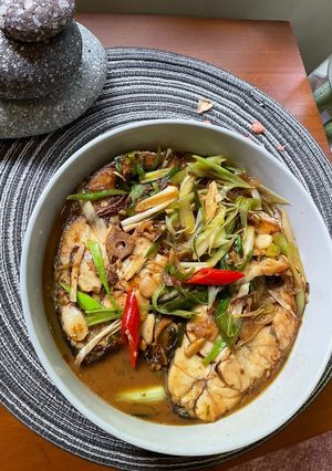 紅燒澎湖鮸魚粉絲煲 的食譜成品照片