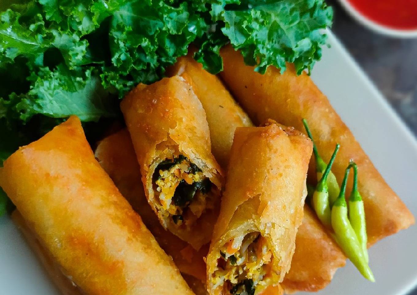 Lumpia Krispi Kale Pedas