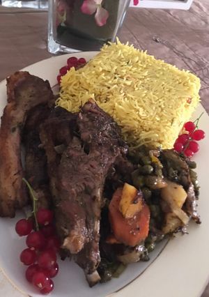 صورة لوصفة ريش غنم بالشبت والخضار