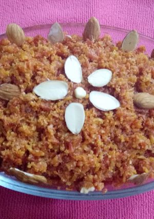A picture of Gajar Ka halwa.