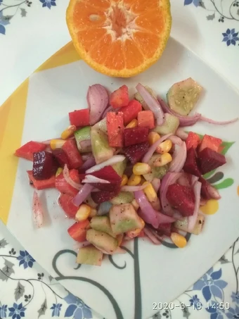 Easy Way Prepare Corn beetroot cucumber salad the So Delicious Makes you drool