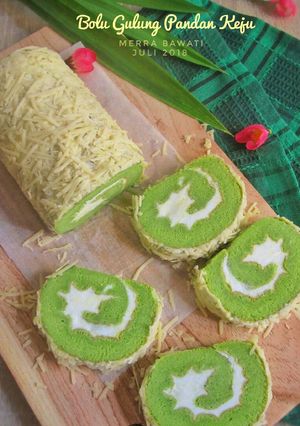 Foto resep Bolu Gulung Pandan Keju Ekonomis