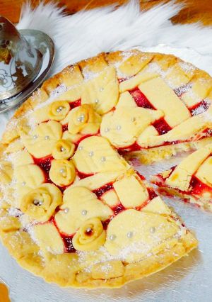 صورة لوصفة باستا فلورا الإيطالية بالمربى 🍰🇮🇹