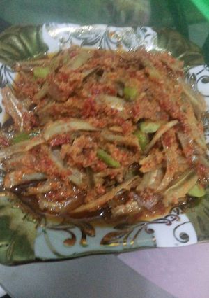 Foto resep Sambal tanak ikan teri + pete