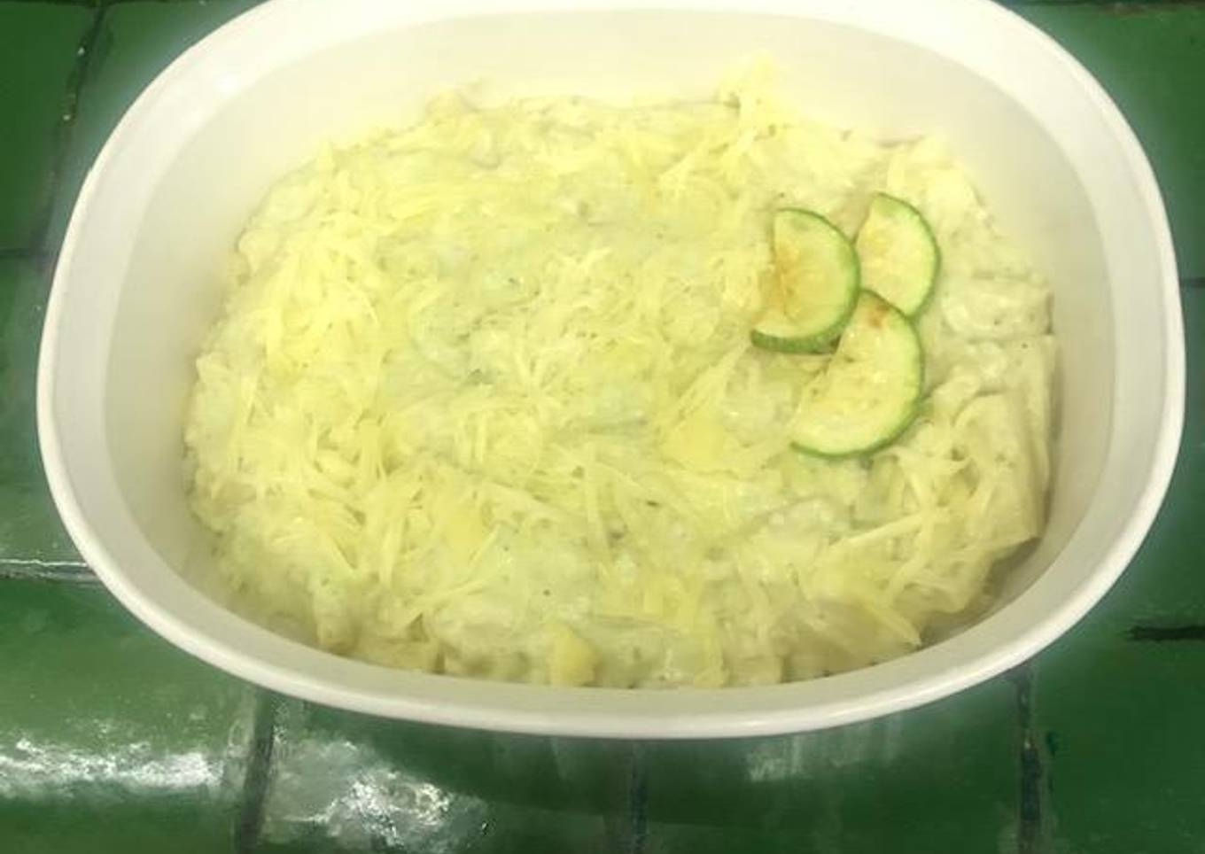 Coditos en crema de calabacitas