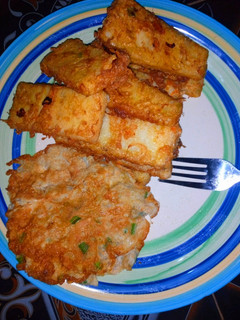 A picture of Golden yam and egg.