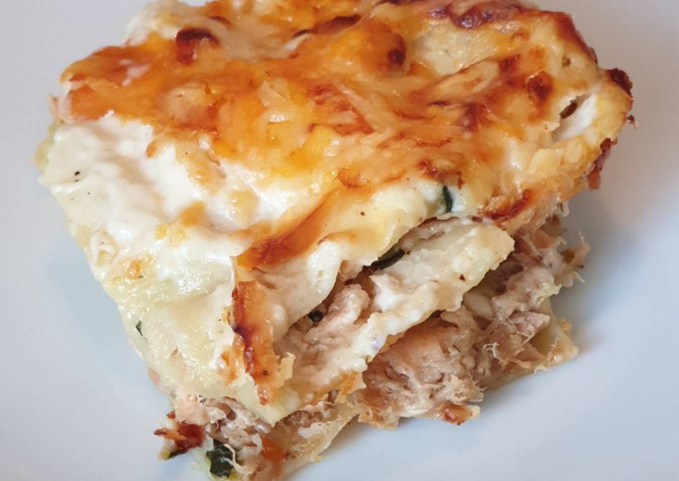 Lasaña de atún y salmón