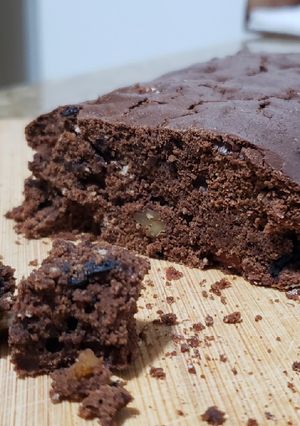 Una foto de Brownie con mucho chocolate