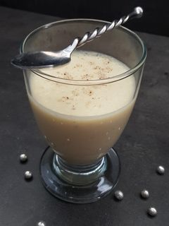 Une photo de Mousse chocolat blanc /noisette