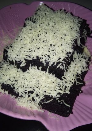 Foto resep Brownies Oreo topping keju, resep simpel No Mixer dan Oven