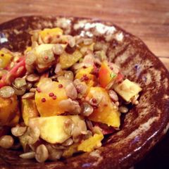A picture of Lentil Salad with Roasted Butternut Squash and Potatoes.