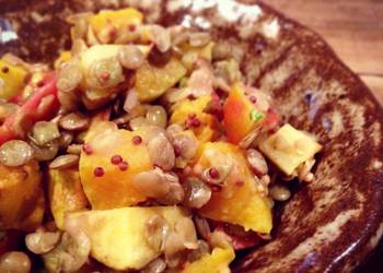 Without Fail Prepare Recipe Lentil Salad with Roasted Butternut Squash and Potatoes Delicious