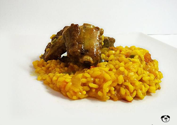 Arroz con costillas de cerdo ibérico
