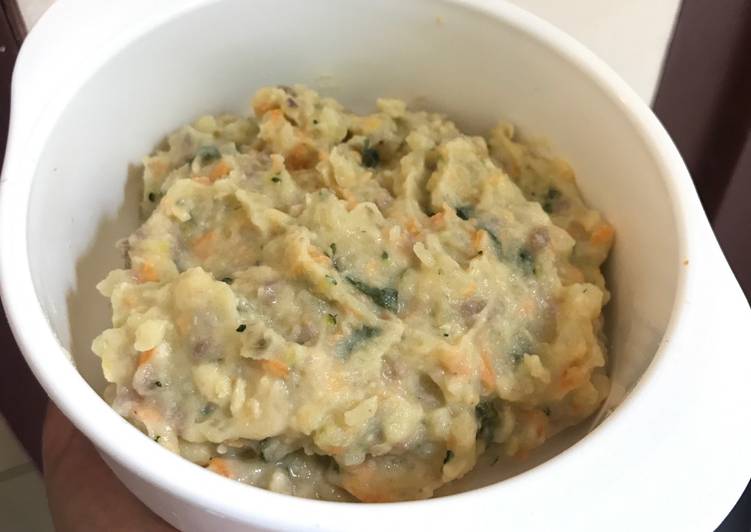 Olahan Beef veggie cheese mashed potato - MPASI 8 bulan | Cara Mengolah Beef veggie cheese mashed potato - MPASI 8 bulan Yang Mudah Dan Praktis