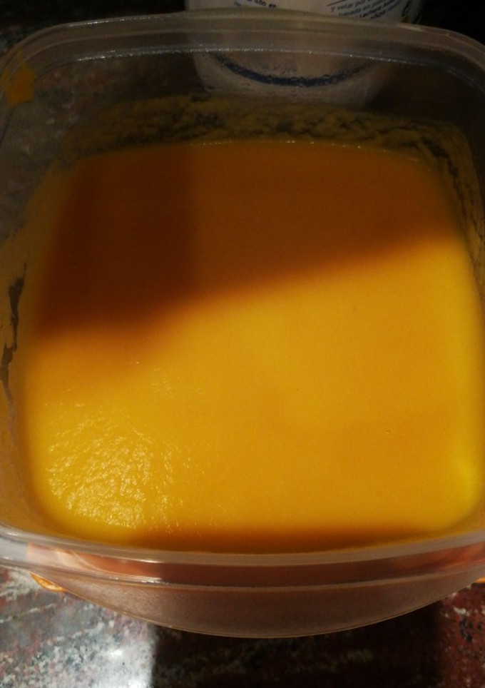 Una foto de Crema de calabaza en robot