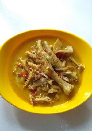 Foto resep Gulai jantung pisang ceker ayam