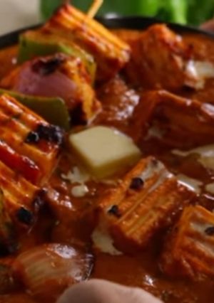 A picture of Authentic Paneer Tikka Masala curry.