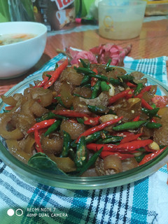 Foto resep Oseng kikil pedas