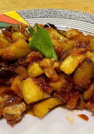 Una foto de Caponata de berenjenas