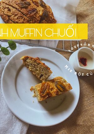 Hình của món Ăn dặm: bánh muffin chuối.