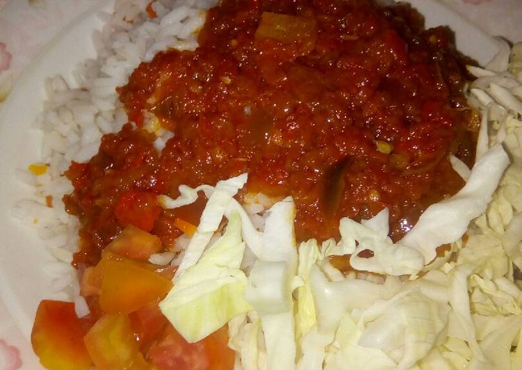 Steps to Prepare Homemade Carrot rice and stew with cabbage and tomatoes