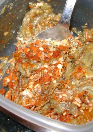 Una foto de Pasta de berenjenas quemadas con pimentón y anís