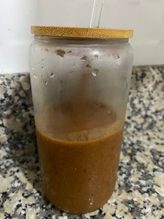 Una foto de Batido de fresa y frutos secos