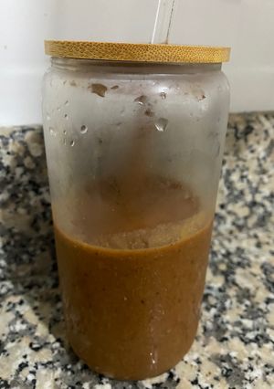 Una foto de Batido de fresa y frutos secos