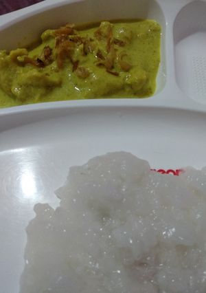 Foto resep MPASI 9M+ ~ Nasi Tim Opor Ayam