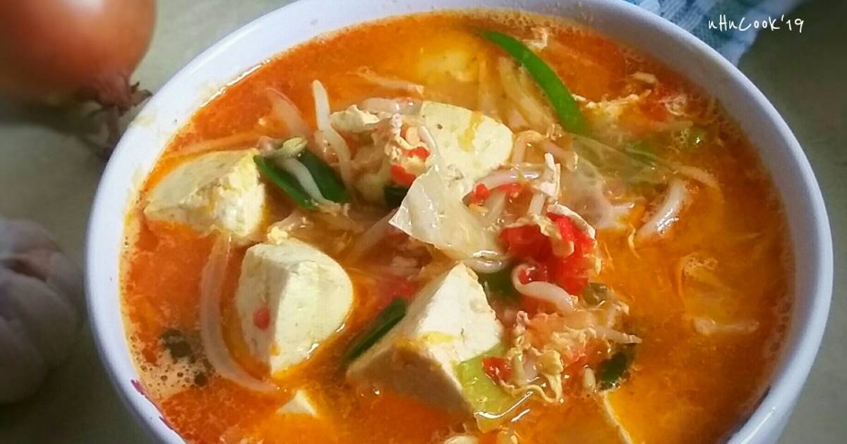 Resep Sundubu Jjigae / SUP TAHU PEDAS korea oleh 🍰nHnCook🐝 ZONA