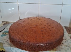 Una foto de Bizcochuelo granizado con sabor a chocolate