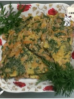 【中式料理】紅蘿蔔葉菜脯煎蛋 的食譜成品照片