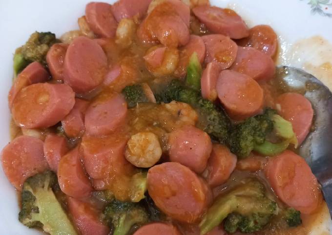 Resep Udang Sosis Saus Manis Pedas Oleh Irma Noviani Cookpad