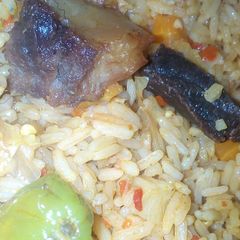 A picture of Togo jollof rice.